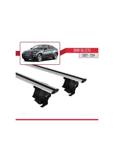 Bmw X6 E71 2007-2014 Arası İle Uyumlu Ace-4 Ara Atkı Tavan Barı Gri