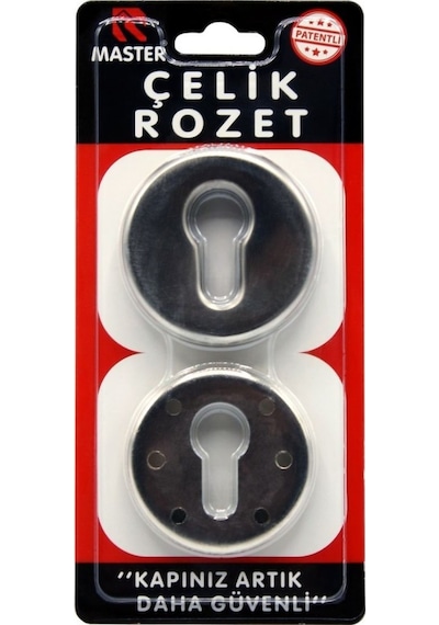 Master Çelik Rozet 6 Vidalı Saten Beyaz