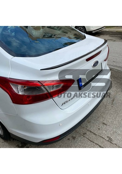 Sts Oto Aksesuar Ford Focus (2012-2018) 3, 3.5, 4 Sedan Kasa Bagaj Üstü Spoiler Piano Black (Parlak Siyah)