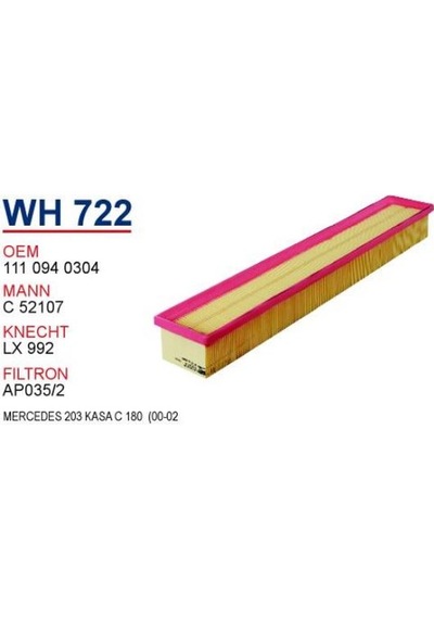 W203 C180 M111 Motor 129 Beygir 2000-2002 Model Hava Filtre