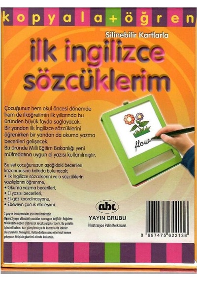 İngilizce İlk Sözcüklerim - Silinebilir Kartlarla Kopyala + Öğren Özel Kutusunda