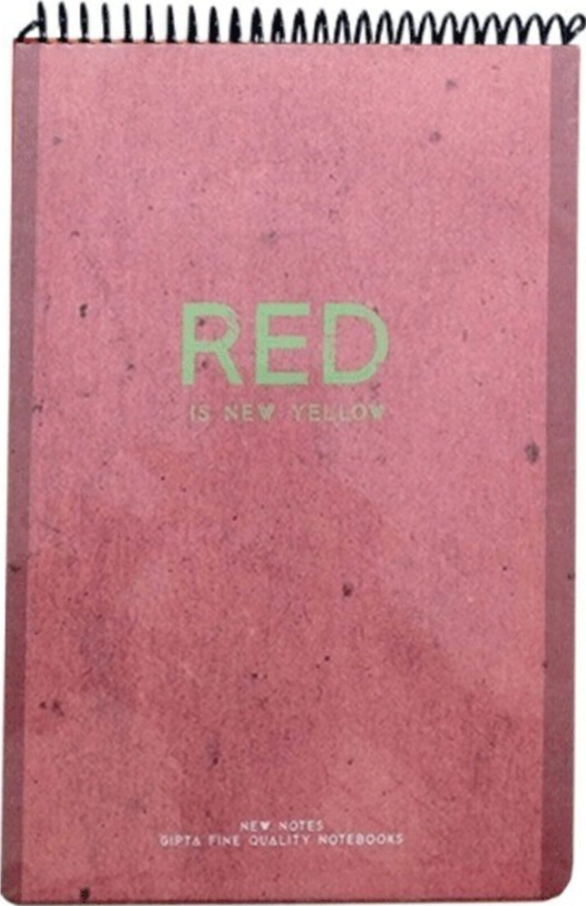 New Notes Red Is New Yellow Spiralli Sert Kapak 100 Yaprak 17x24 Çizgisiz Kırmızı