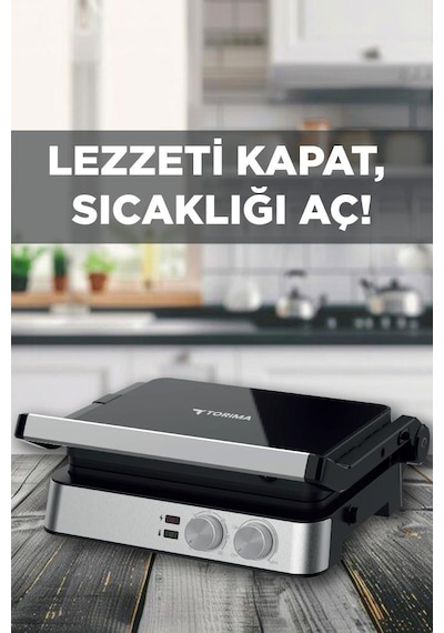 Torima TG-PRO300 2000w Paslanmaz Çelik Tost Izgara Makinesi Çıkarılabilir Plaka