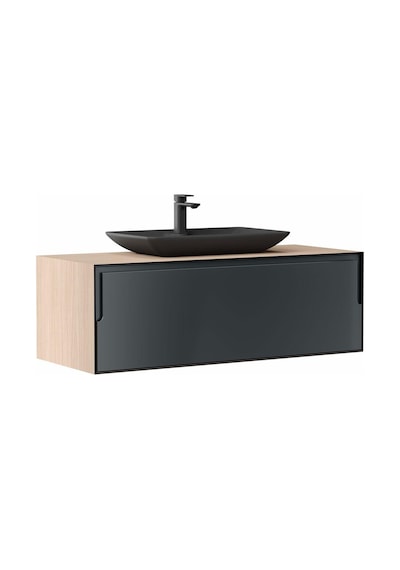 Orka Craft 100 Cm Meşe-Antrasit Banyo Dolabı Alt Modül Ve Lavabo Antrasit Orka Craft 100 Cm Meşe-Antrasit Banyo Dolabı Alt Modül Ve Lavabo Antrasit