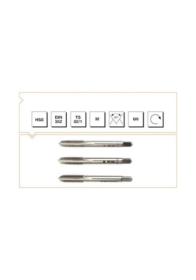 Makina Takım Dın352 Metrik 3 Lü Tk.kılavuzu M10 B00100041000