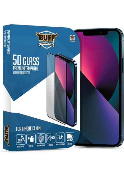 Buff Apple Uyumlu   iPhone 13 Mini 5D Glass Ekran Koruyucu (510969336)