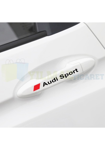Audi Sport Logo Ayna Jant Kapı Kolu Oto Sticker Yapıştırma 10 Ad 12 X1,5 Cm