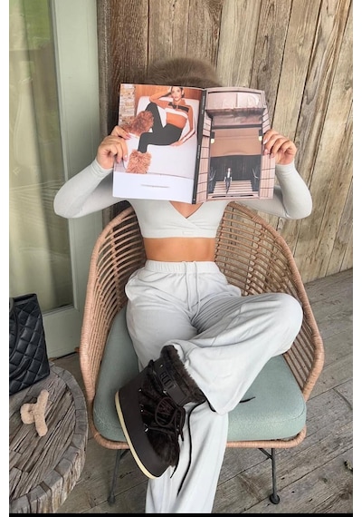 Madmext Beyaz Bol Paça Kadın Eşofman Altı Mg2279 Beyaz