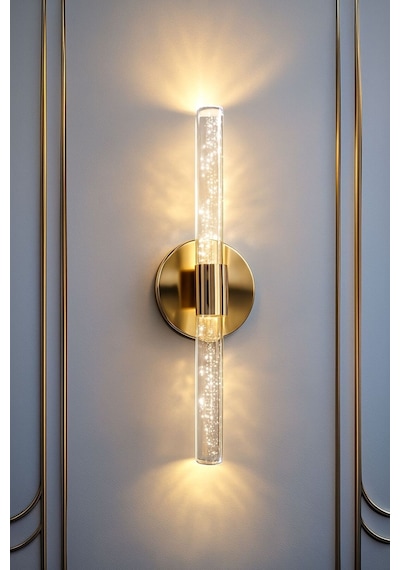 Bhbackhome Bubbleflux Medium Şık Tasarım Modern Ledli Aplik 31 Cm Gold Elektrikli Kumandalı Altın