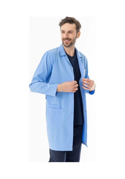 Spor Yaka Uzun Kol Personel Önlüğü Alpaka Kumaş Açık Mavi Rnk0110 Açık Mavi