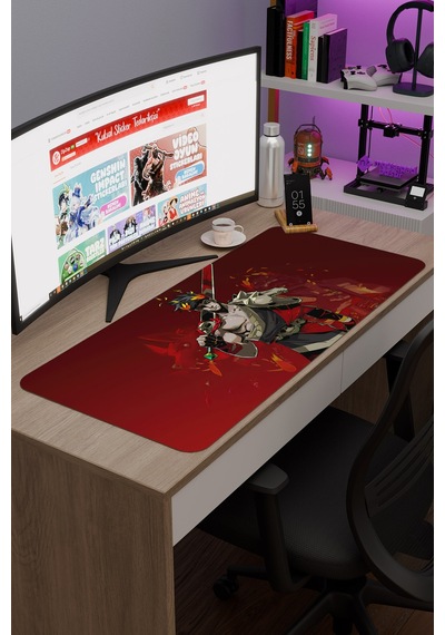 Hades Kaymaz Dikişli Kauçuk Oyuncu Mousepad V2 - 90x40 Xxl Gaming Mouse Pad Fare Altlığı
