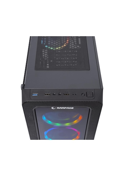 Rampage Espectro 4xRGB Fanlı 600W 80+ Bronze Mid Tower Bilgisayar Kasası Siyah