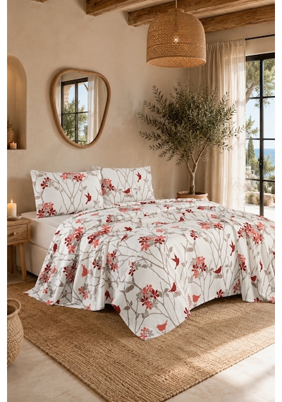 La Notte Pure Romance Çift Kişilik 4 Parça Pike Takımı 210x230 + 160x200 + 2/50x70 Cm Çok Renkli