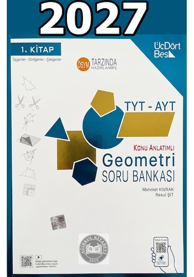 2026-2027 Müfredatına Uygun Geometri Tyt-ayt Konu Anlatımlı Soru Bankası Yeni Basım Üçdörtbeş Yayınları 9786058116238