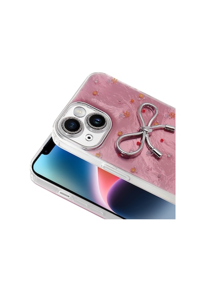 Apple Uyumlu iPhone 13 Kılıf Kamera Korumalı Figürlü Zore Ponti Silikon Kapak - Beyaz