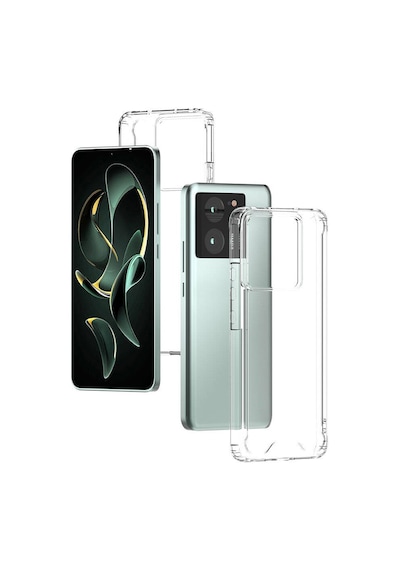 Xiaomi Mi 13t Pro Kılıf Kenarları Silikon Köşe Koruma Coss Şeffaf