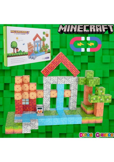 Minecraft Orman Temalı 119 Parça Manyetik Bloklar