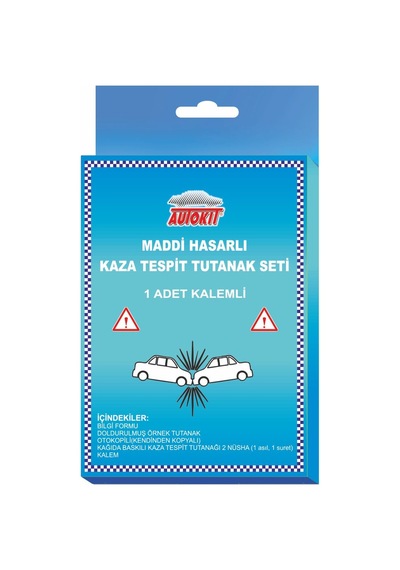 Autokİt Kaza Tespit Tutanak Seti Kalemli