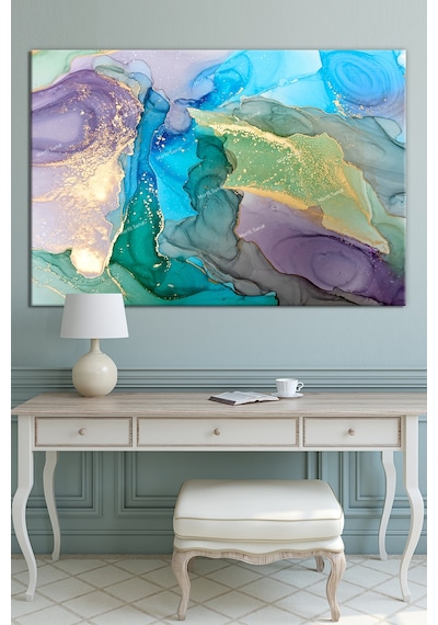 Renklerin Dansı Soyut Sanatsal Muhteşem Kanvas Tablo (8 Farklı Ölçü) 40 x 60