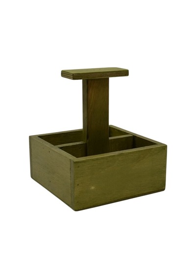 Ahşap Yeşil Sos Kutusu 16x16x7cm Şık Ve Fonksiyonel Tasarım
