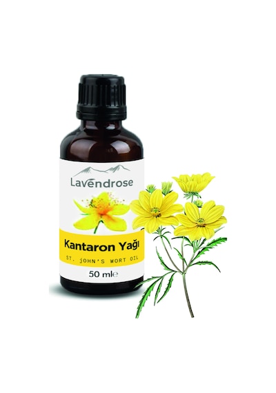 Lavendrose %100 Saf Hücre Yenilemeye Yardımcı Sarı Kantaron Çiçeği Yağı 50 ML