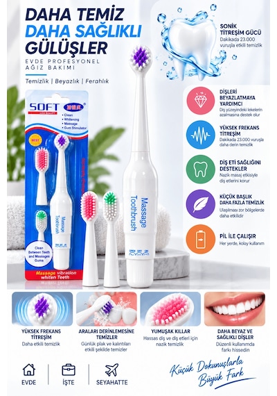 Elektrikli Masajlı Diş Fırçası Softdısfırcası-5