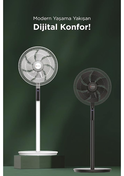 Torima SF-02 Ayaklı 16'' 60 W 3 Kademe 7 Pervaneli Kumandalı Vantilatör