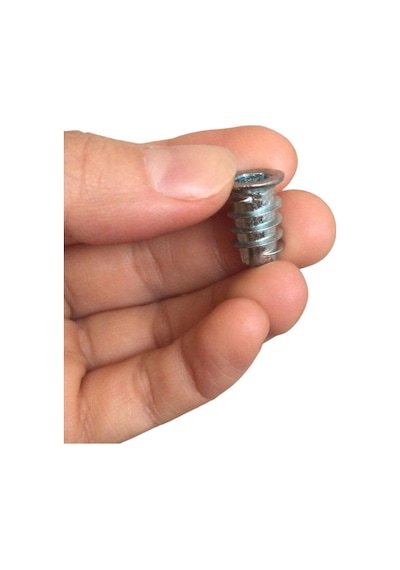 Metal Düz Dişli Dübel Ahşap Dübeli M6 8x16 Diş Çinko Mobilya Bağlantı Ünite Birleştirme 25 Adet
