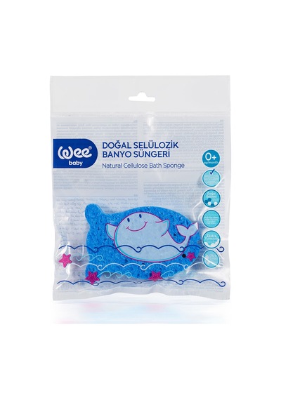 Wee Baby Doğal Selülozik Banyo Süngeri Mavi