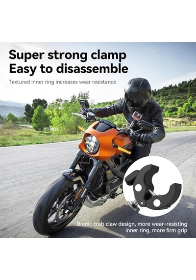 Gidonu Bisiklet Montaj Kelepçeleri Için Hero 13 12 11 10 9 Djı Osmo Action 5 Pro 4 3 360 Çift Top Başlı Kelepçe T Diğer