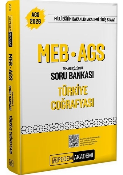 Pegem 2026 Meb-ags Türkiye Coğrafyası Soru Bankası Çözümlü Pegem Akademi Yayınları