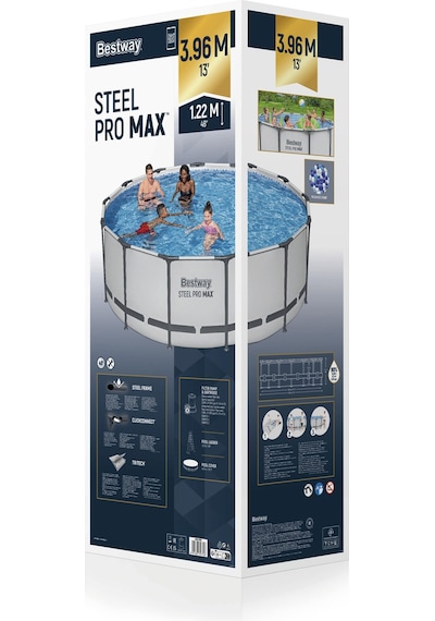 Bestway 5618w Steel Pro Max Prefabrik Yer Üstü Çember Havuz Seti 3,96 M X 1,22 M