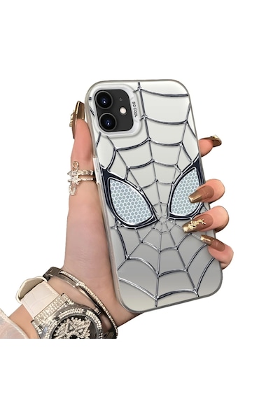 iPhone 11 Uyumlu Silikon Kenar Sert Arka Anti Düşme Kılıfı Spiderman Desenleri