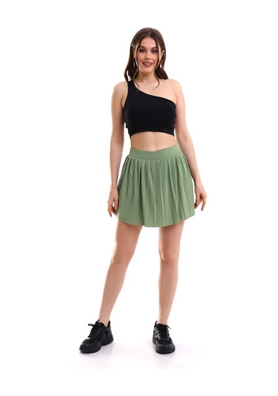 Winmoda34 Kadın Tenis Eteği Içten Taytlı Açık-yeşil