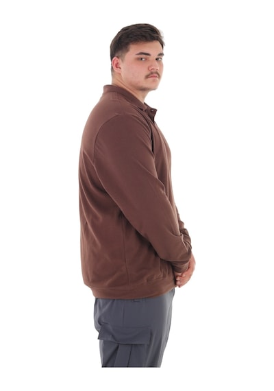 Erkek Büyük Beden 115-155 Kilo Arası İçin Uygun Uzun Kol Polo Yaka Mevsimlik Sweatshirt Kahverengi Erkek Büyük Beden 115-155 Kilo Arası İçin Uygun Uzun Kol Polo Yaka Mevsimlik Sweatshirt Kahverengi