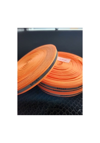 Grogren Şerit Baskılı Reflektörlü Sport 1 Cm Neon Turuncu 3 Metre - 691848321 Diğer