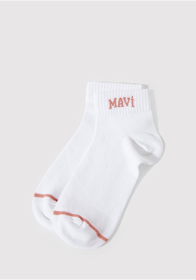 Mavi - Beyaz Patik Çorap 1912785-20454 Beyaz