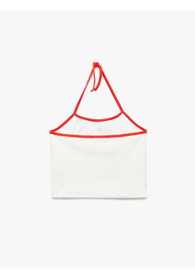 Koton Pamuklu Kolsuz Baskılı Bağcıklı Crop Dar Kesim Halter Yaka Bluz Ekru 5sal30131ık Ekru Koton Pamuklu Kolsuz Baskılı Bağcıklı Crop Dar Kesim Halter Yaka Bluz Ekru 5sal30131ık Ekru