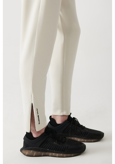 Avva Erkek Ekru Soft Touch Fermuar Paçalı Regular Fit Jogger Eşofman Altı A41y3401 Ekru
