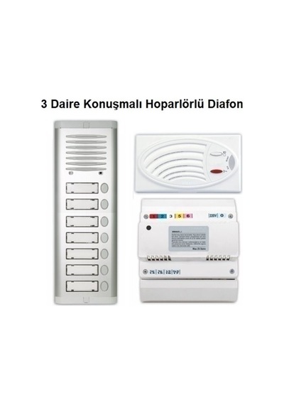 3 Daire Konuşmalı Hoparlörlü Diafon
