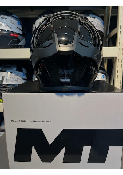 Mt Helmets Stinger 2 Pure A1 Siyah Parlak Ff126 Şeffaf Vizörlü Parlak Siyah