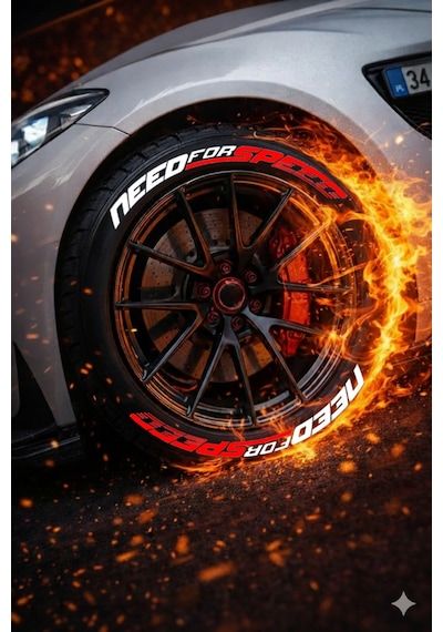 4 adet Needforspeed Araba/Motosiklet Lastik Yazısı /