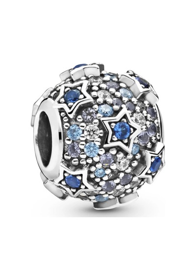 Nur Silver Mavi Yıldızlı Gümüş Charm Nur-bl12463