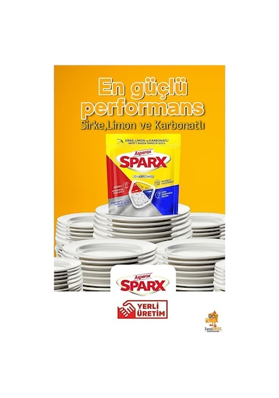 Asperox Sparx Bulaşık Makinesi Kapsülü 20'li X 3 Paket 60 Yıkama