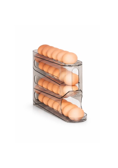 Microcase Abs Plastik Dolapiçi Yuvarlanır Tip Yumurta Organizer Ve Standı Al5452 Füme