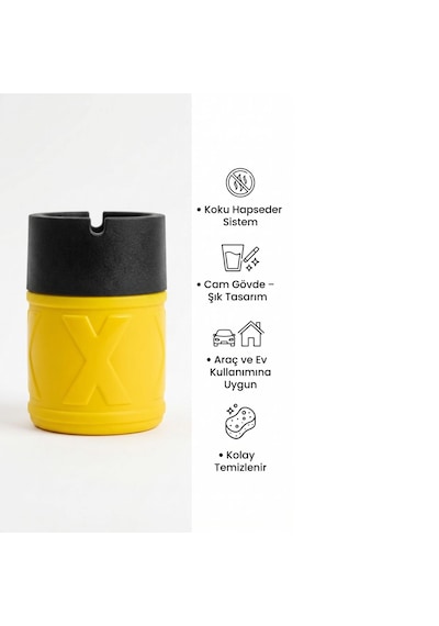 2 Adet X Cam Kokusuz Küllük Koku Hapseden Kapaklı Rüzgar Önleyici Kapaklı Araç Ve Ev Kullanımına Uygun Sarı 210 Ml
