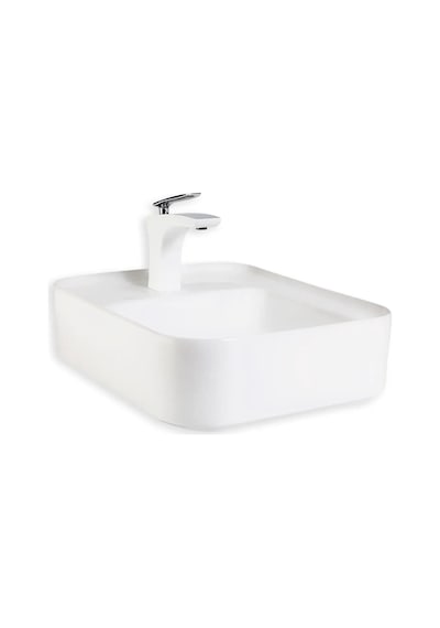 Lena - Tezgah Üstü Porselen Lavabo - E-2103 Beyaz