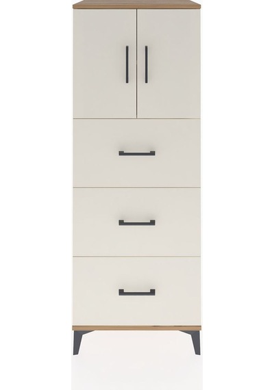 Hyperion Dolap 2 Raflı 3 Çekmeceli 2 Kapaklı 60x44x163 Çam-ay... Çam