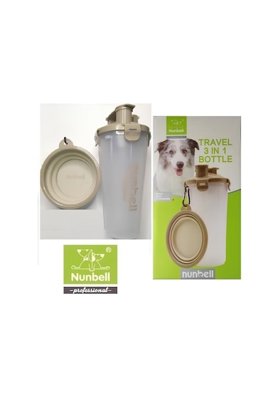 Nunbell Köpek Seyahat Mama Su Kabı Seti 22.5 x 10.5 CM