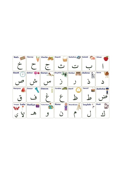 Elif-ba Kur 'an Öğrenme Tahtası Statik Kağıt 100 x 150 CM